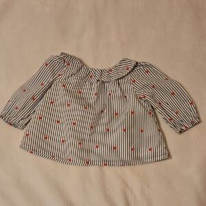 Striped Kids Top with Red Accents